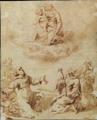 Madonna and Child Adored by Four Saints by Lorenzo Sabbatini